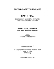 ENCON SAF-T-FLO STF60 Series Installation, Operation And Maintenance Manual