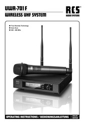 RCS UWR-701 F Operating Instructions Manual