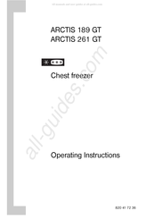 Electrolux ARCTIS 189 GT Operating Instructions Manual