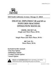 Cretors DIGITAL DIPLOMAT 48 Operation Manual