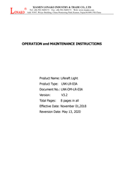 Lonako LNK-LR-03A Operation And Maintenance Instructions