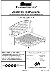 Furniture of America CM7150CK Assembly Instructions Manual