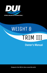 DUI WEIGHT & TRIM III Owner's Manual