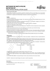 Fujitsu MAT3073NP Installation Manual