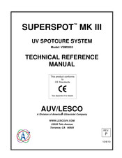AMERICAN ULTRAVIOLET VSM3003 Technical Reference Manual