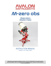 Avalon M-zero obs Instruction Manual