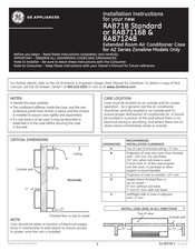 GE RAB71B Standard Installation Instructions Manual