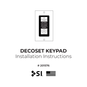 SI DECOSET KEYPAD Installation Instructions Manual