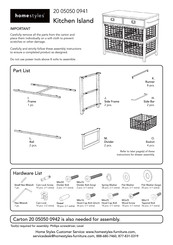 Homestyles 20 05050 0941 Quick Start Manual