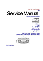 Panasonic RXD13 - RADIO CASS. W/CD-LOW Service Manual