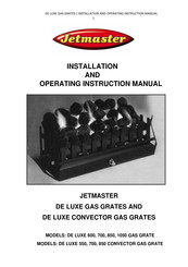 Jetmaster DE LUXE 600 Installation And Operating Instruction Manual