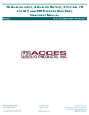 Acces I/O Products M.2-/mPCIe-AIO16-16F Hardware Manual