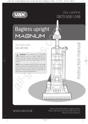 Vax Magnum VZL-401AA Instruction Manual