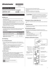 Oriental motor NETC01-ECT Operating Manual