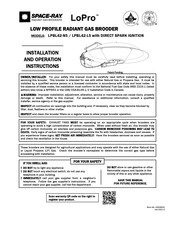 Space-Ray LoPro LPBL42-L5 Installation And Operation Instructions Manual