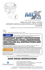 Hayward Paramount MDX-R3 Owner's Manual And Installation Manual