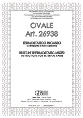 Gessi OVALE 26938 Instructions Manual