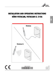 Durr Dental VISTACAM CL 2106 Installation And Operating Instructions Manual