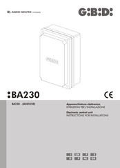 Bandini Industrie GiBiDi BA230 Instructions For Installations