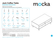 Mocka Jack Coffee Table Assembly Instructions Manual