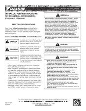 Daikin KEH067A41E(A) Installation Instructions Manual