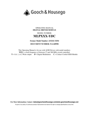 Gooch & Housego MLPXXX-YDC Operating Manual