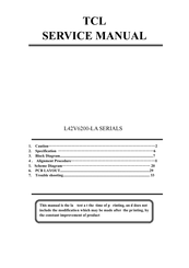 TCL L42V6200F Service Manual