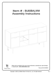 Walker Edison BU60BALWM Assembly Instructions Manual