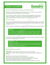 Dunelm 30151811 Fitting Instructions Manual