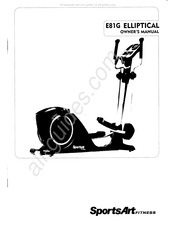 SportsArt Fitness E81G Owner's Manual