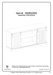 Walker Edison W58SGRD Assembly Instructions Manual