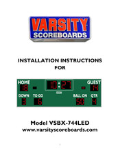 Varsity Scoreboards VSBX-744LED Installation Instructions Manual