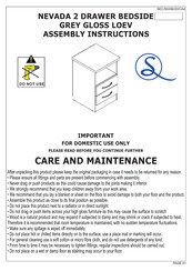 Seconique Furniture NEVADA 2 Assembly Instructions Manual