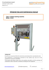 ermengineering VG-22 Use And Maintenance Manual