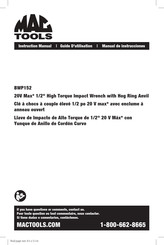 MAC TOOLS BWP152 Instruction Manual
