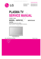 LG 60PK750-AA Service Manual