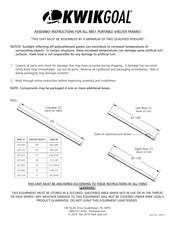 KWIK GOAL 9B51 Assembly Instructions Manual