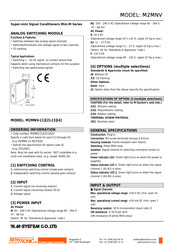 SENTRONIC M-SYSTEM M2MNV Manual