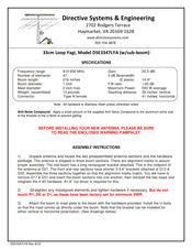 Directive Systems & Engineering DSE3347LYA Quick Start Manual
