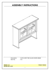 Whitewood Furniture H-2 Assembly Instructions Manual
