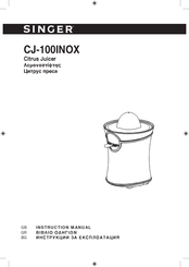 Singer CJ-100INOX Instruction Manual