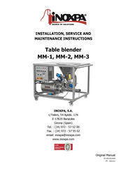 INOXPA MM-2M Installation, Service And Maintenance Instructions