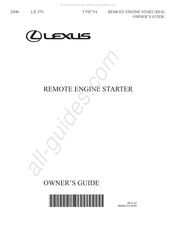 Lexus REMOTE ENGINE STARTER TVIP V4 Owner's Manual