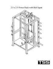 TSS 2.5 x 2.5 Power Rack with Belt Squat Assembly Instructions Manual