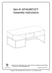 Walker Edison 5117362 Assembly Instructions Manual