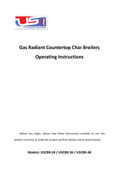 US COOKING EQUIPMENT USCBR-48 Operating Instructions Manual