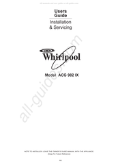 Whirlpool AGG 902 IX User Manual