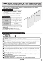 Sugatsune LAMP FD50-H Installation Manual