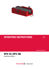 Pfeiffer Vacuum OPS 70 Operating Instructions Manual