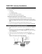 Rca ANT115 Installation Instructions
